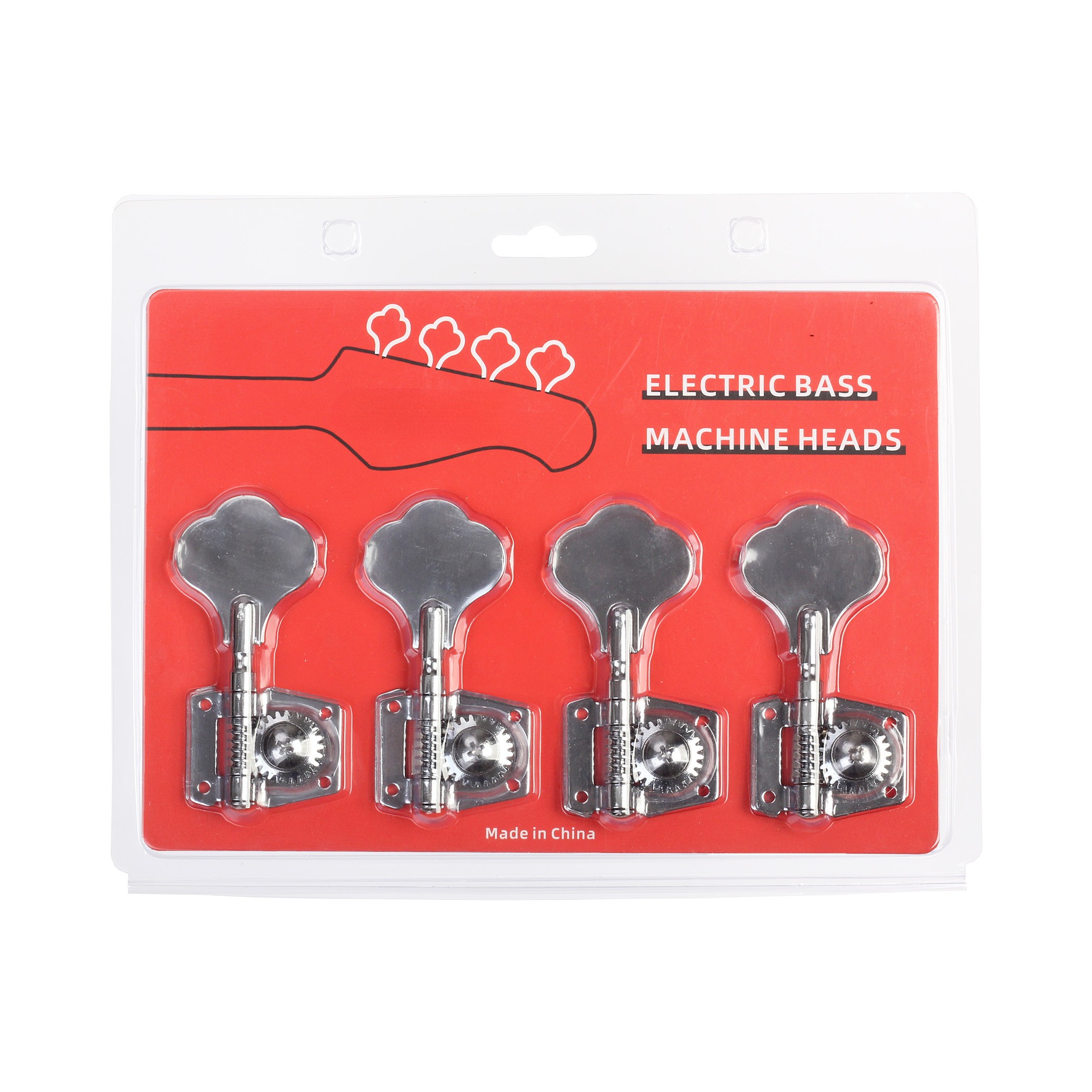 AMD Stimmmechaniken Bass, 2x Links / 2x Rechts offen, silber