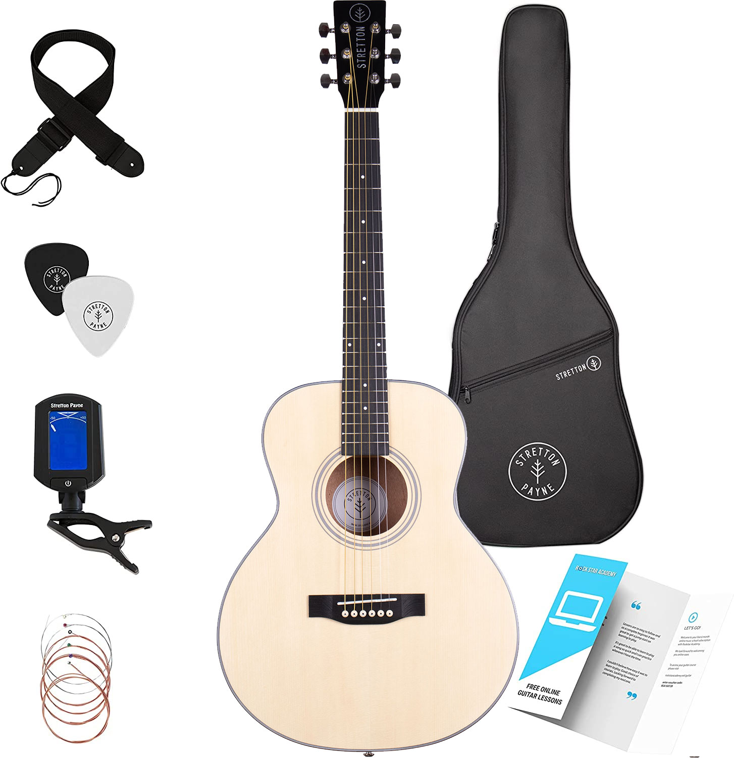 Stretton Akustikgitarre Mini OM, 36"