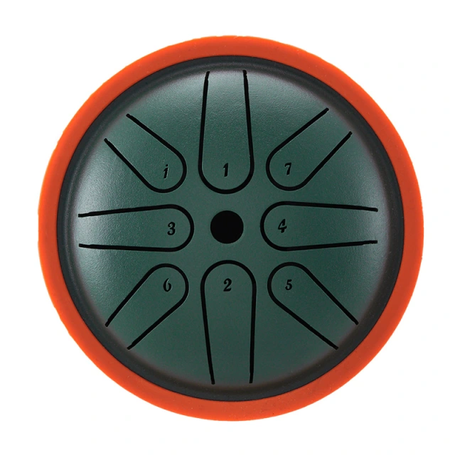 U-Turn Steel Tongue Drum 4" 8 Töne, forest green