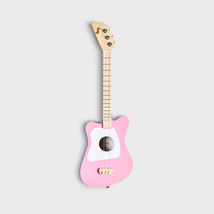 Loog  Mini Acoustic Guitars, Lefthand pink