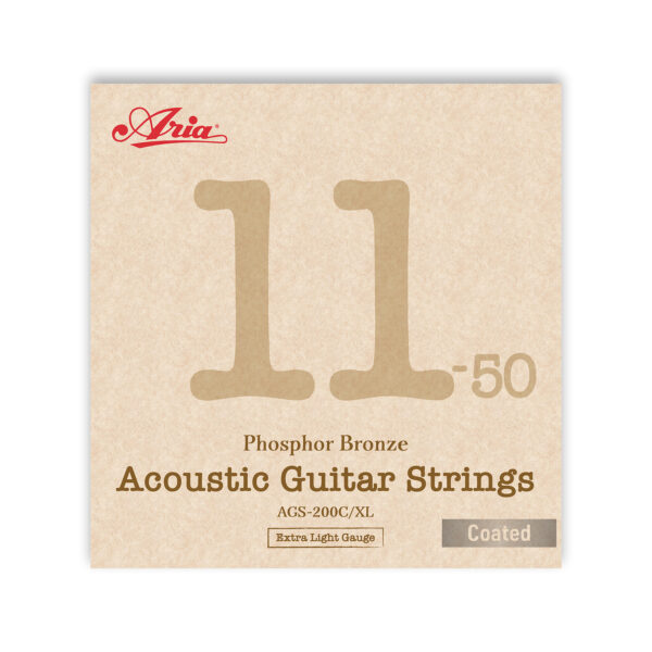 Aria Akustikgitarren Saiten AGS-200C/XL, extra light gauge  - coated