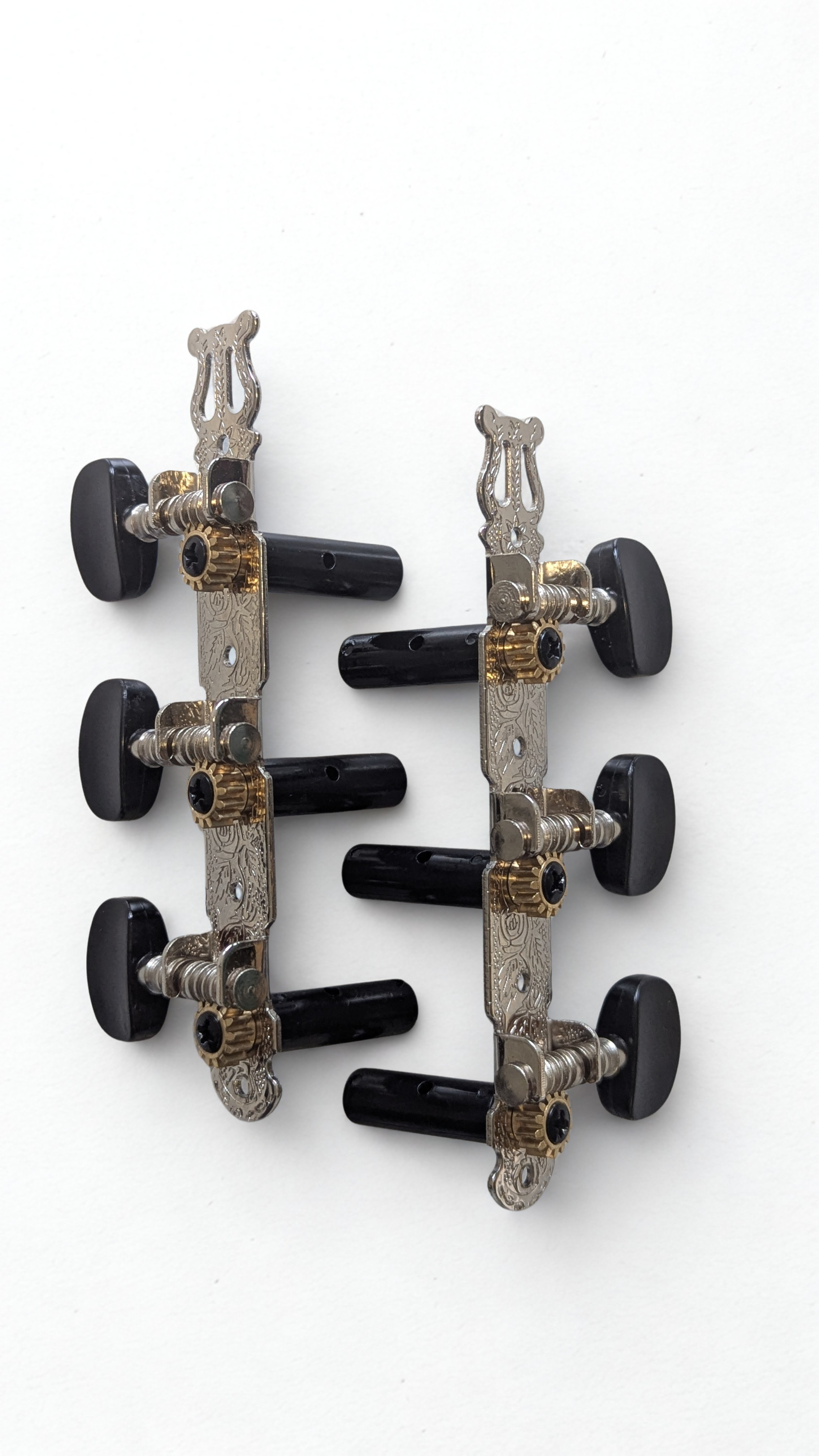 AG302 Stimmmechanik für Konzertgitarre Nickel/Schwarz – Klassikgitarrenmechanik 3+3