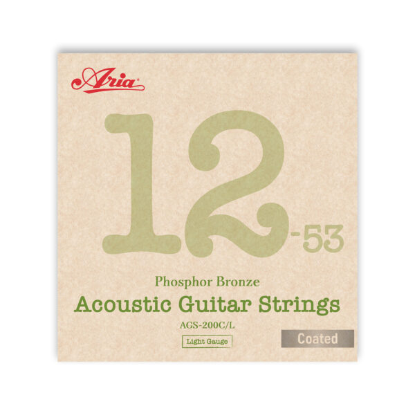 Aria Akustikgitarren Saiten AGS-200C/L, light gauge  - coated