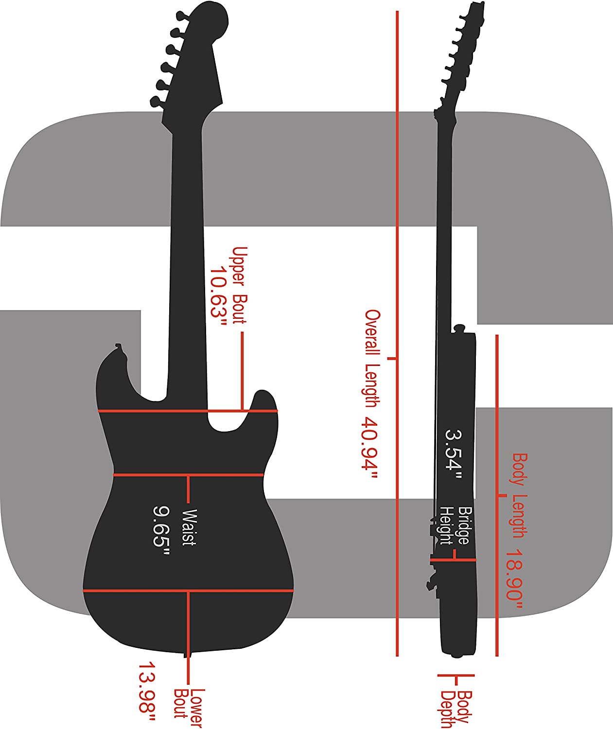 Crossrock CRW700STTW Holzkoffer E-Gitarre Formkoffer, Tweed